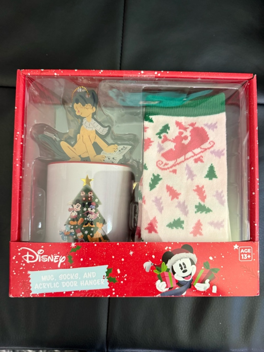 Disney Holiday Mug & Sock Gift Set - Pink, Green, White NIB